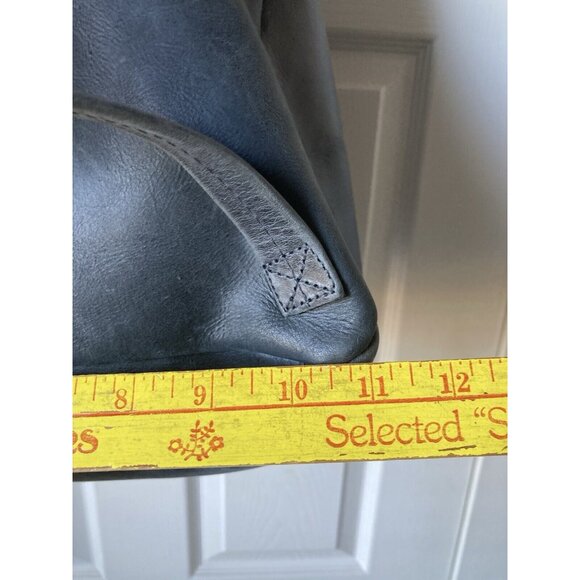 Hide & Drink  Stone Blue Leather Drawstring Bucket bag Backpack EUC - Picture 12 of 14